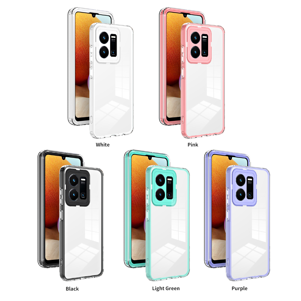 Ốp Điện Thoại Trong Suốt Đệm Khí Chống Sốc Bảo Vệ 360 Độ Cho Vivo Y35 Y22 Y16 Y02 4G 2022 Y21 Y21S Y21T Y33S Y33T