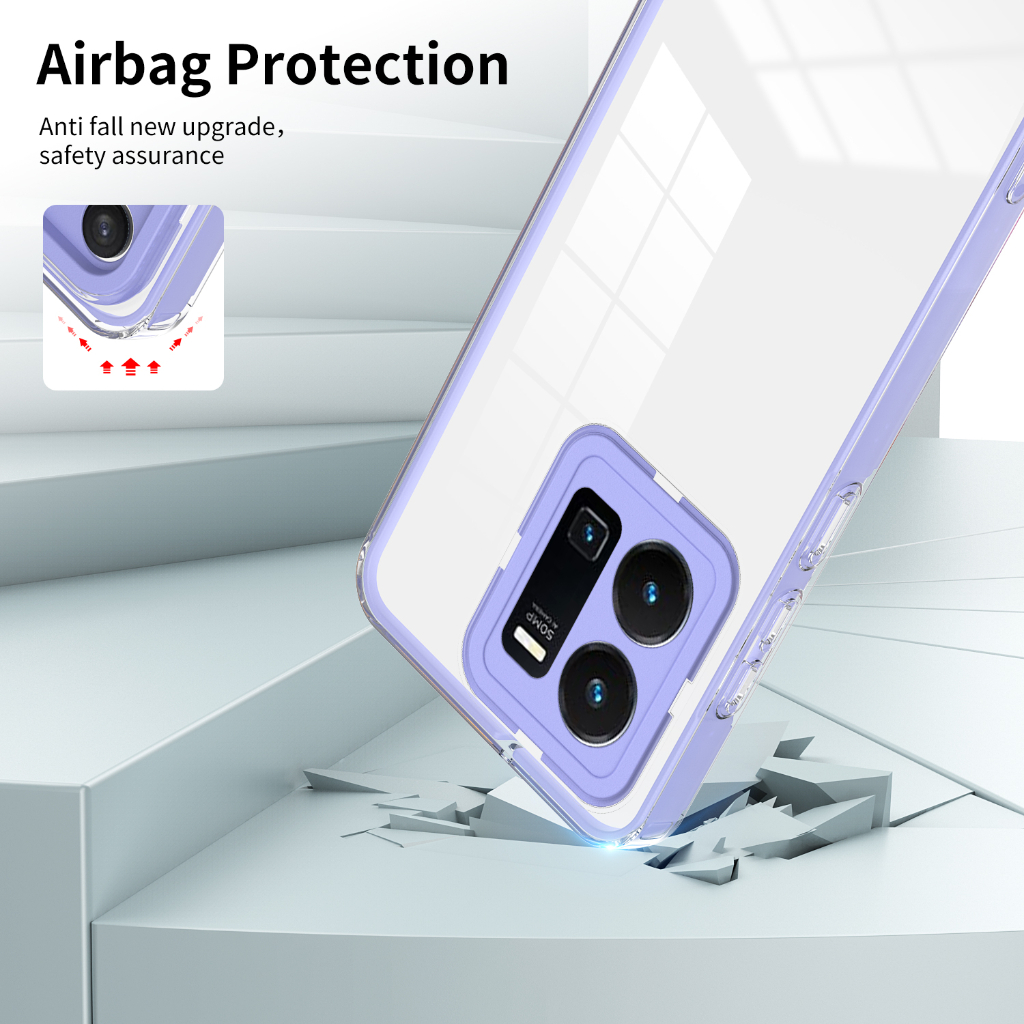 Ốp Điện Thoại Trong Suốt Đệm Khí Chống Sốc Bảo Vệ 360 Độ Cho Vivo Y35 Y22 Y16 Y02 4G 2022 Y21 Y21S Y21T Y33S Y33T