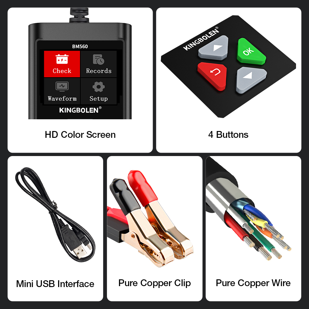 Thiết Bị Kiểm Tra Tải Pin Xe Hơi BM560 6V 12V BM580 BM550 PK KW650