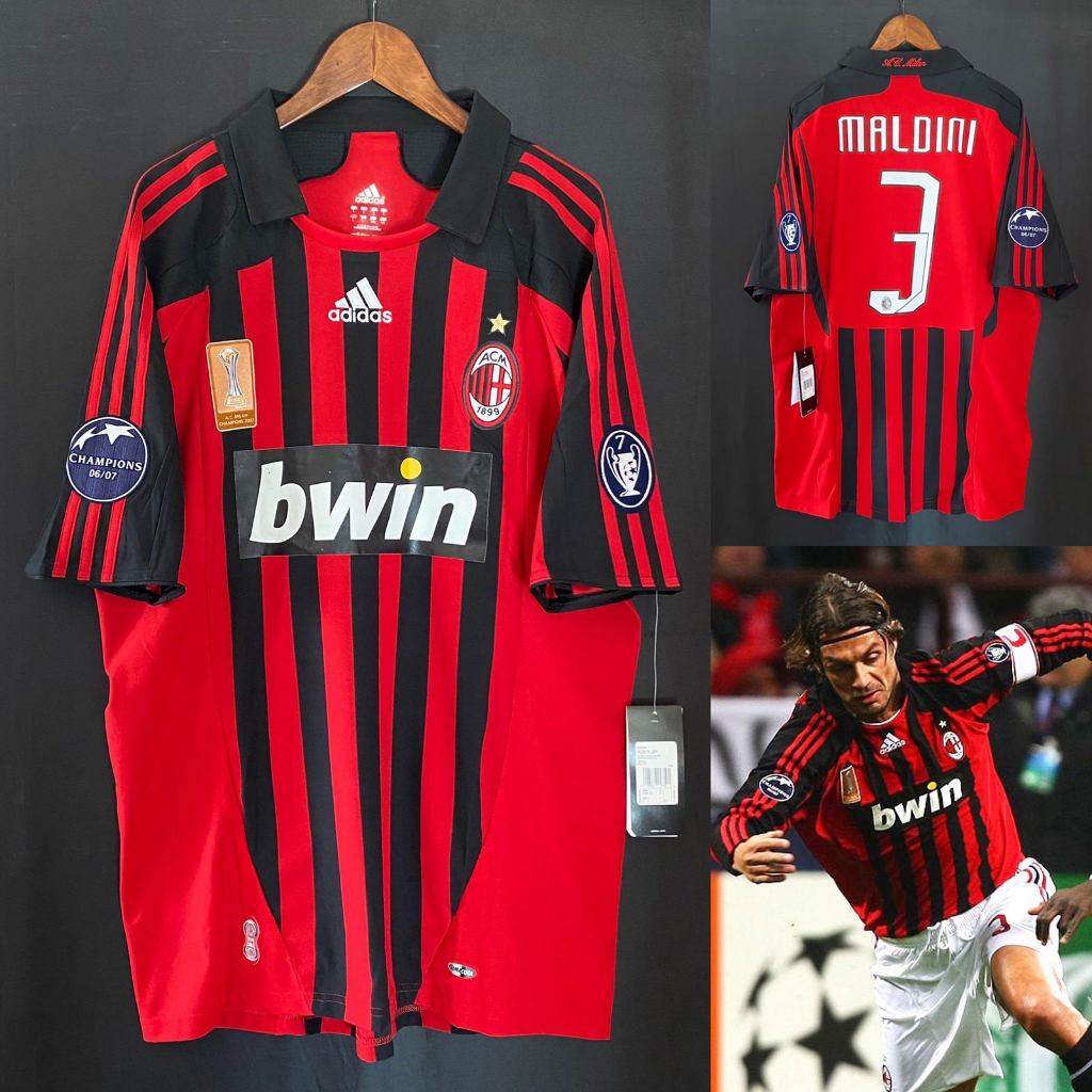 Áo Bóng Đá 2007 / 08 AC Milan Size S-2XL * KAKA 22