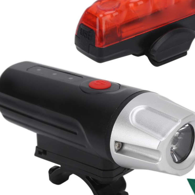Có thể bán buôn Bộ đèn xe đạp siêu sáng có thể sạc lại USB Đèn pha phía trước và đèn hậu phía sau cho xe đạp đường núi vermont055 Hàng giao ngay
