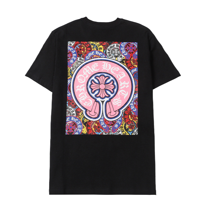 Áo Thun cotton Tay Ngắn In Hình Chrome Hearts Thời Trang unisex