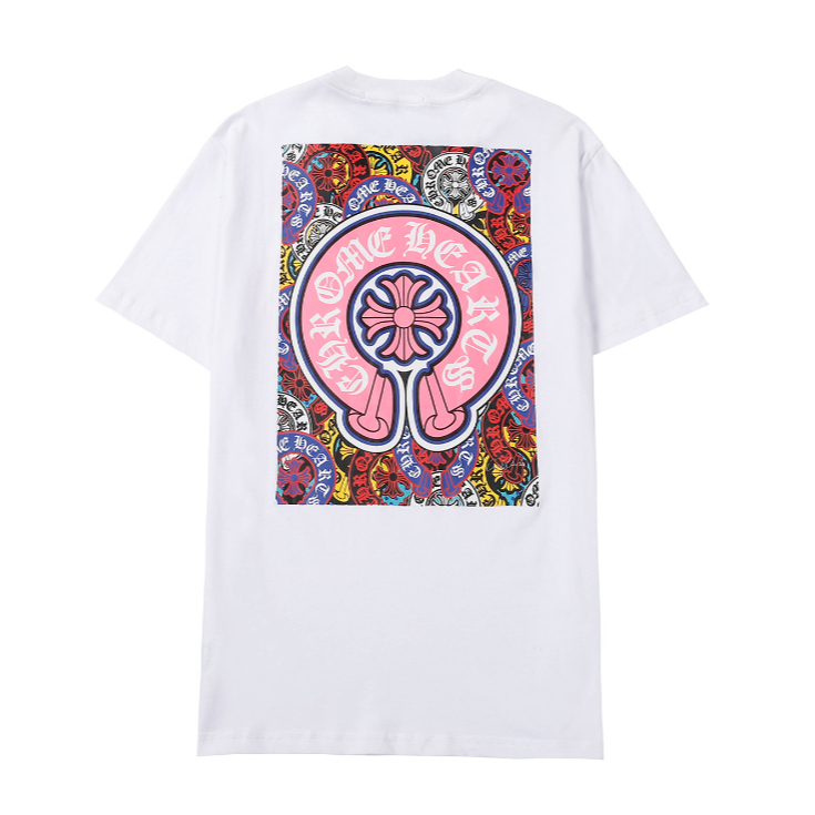 Áo Thun cotton Tay Ngắn In Hình Chrome Hearts Thời Trang unisex