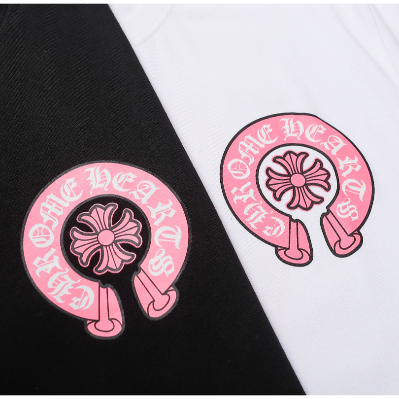 Áo Thun cotton Tay Ngắn In Hình Chrome Hearts Thời Trang unisex