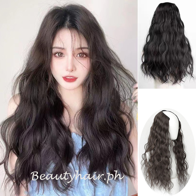 Tóc Giả Nối Dài 5 Kẹp Bằng Sợi Tổng Hợp Chịu Nhiệt Độ Cao Màu Đen / Nâu Thời Trang