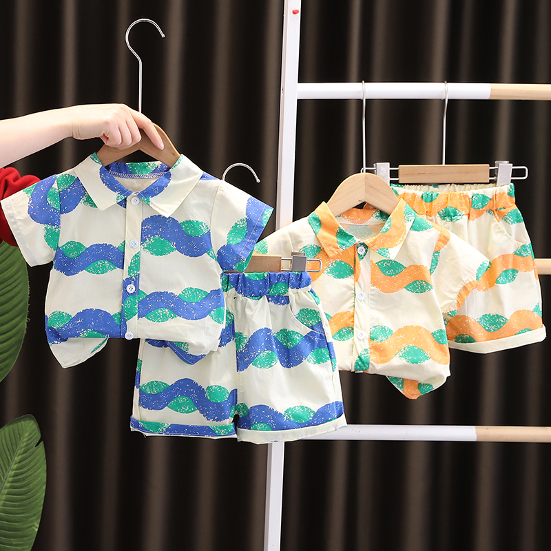 Áo Sơ Mi Tay Ngắn Cổ Bẻ + Quần Short Cotton Họa Tiết Chấm Bi Thời Trang Mùa Hè Kiểu Mới Cho Bé Gái Kích Thước 80-120cm
