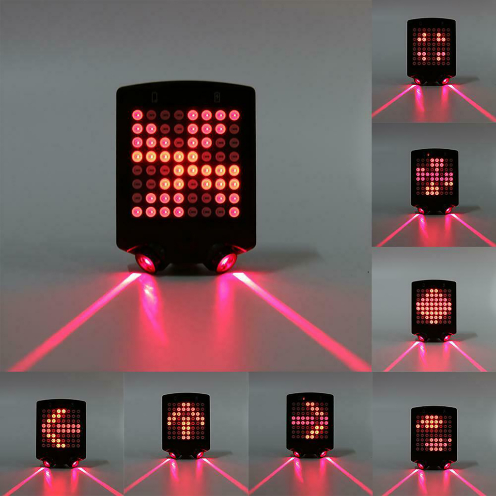 Có thể bán buôn Xe đạp Điều khiển từ xa không dây Phanh tay lái Đèn quay USB hậu Đen Vermont055 Hàng giao ngay