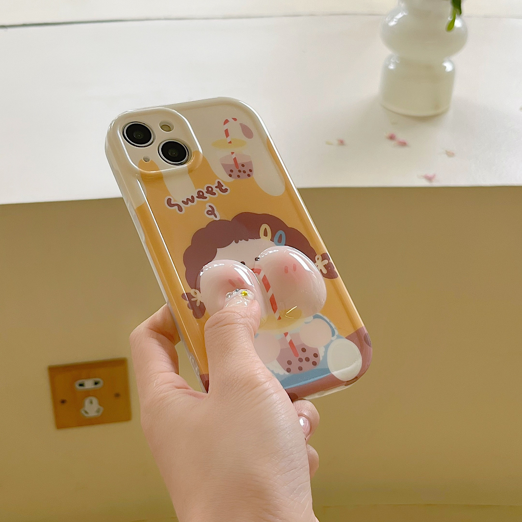 Ốp Điện Thoại tpu Mềm Hình Khuôn Mặt Cho iphone 15 pro max 14 pro max 13 pro max 12 pro max