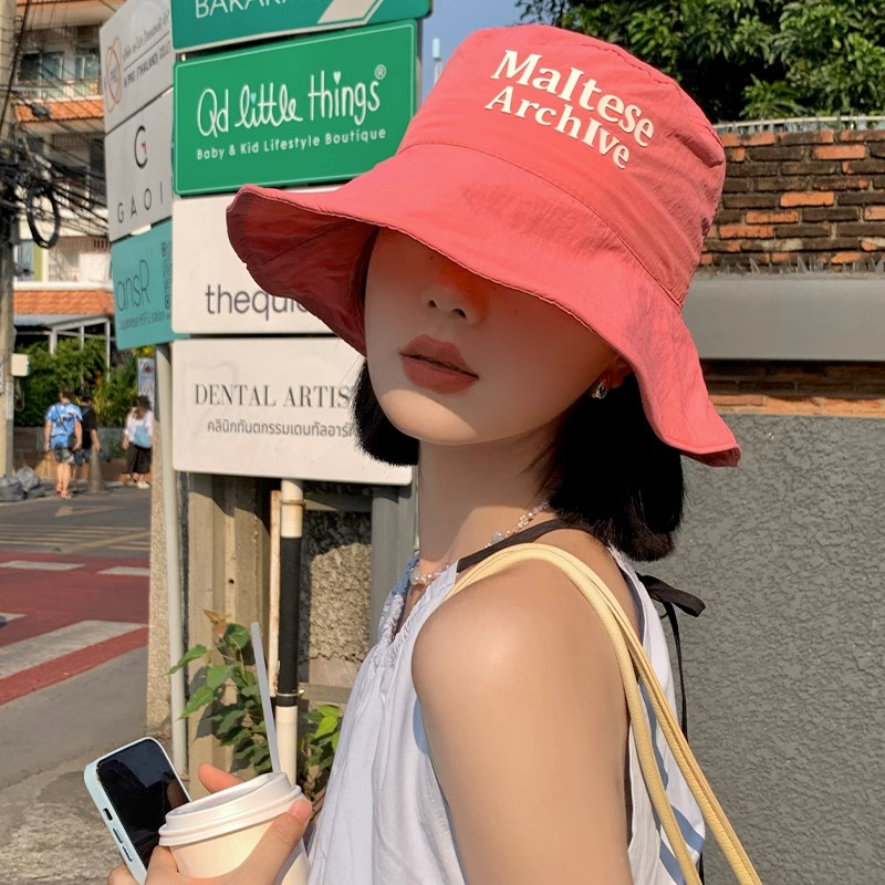 Nón Tai Bèo Vành Rộng In Chữ Chất Liệu Thoáng Khí Nhanh Khô Thời Trang Mùa Hè Cho Nữ