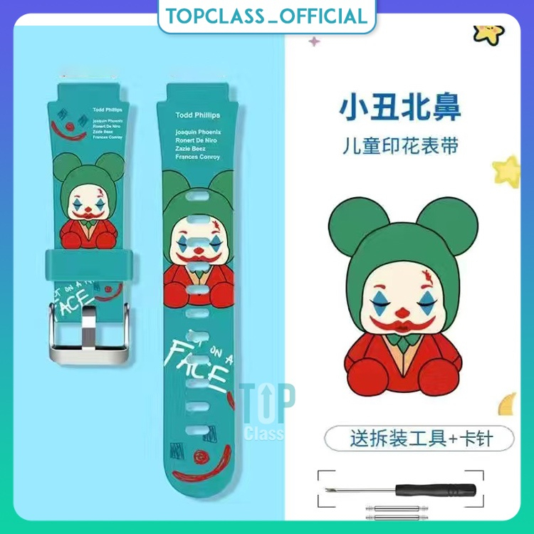 Dây Đeo Silicon Thay Thế Dành Cho Đồng Hồ Thông Minh Wonlex CT11 CT10 Hoạ Tiết Hoạt Hình