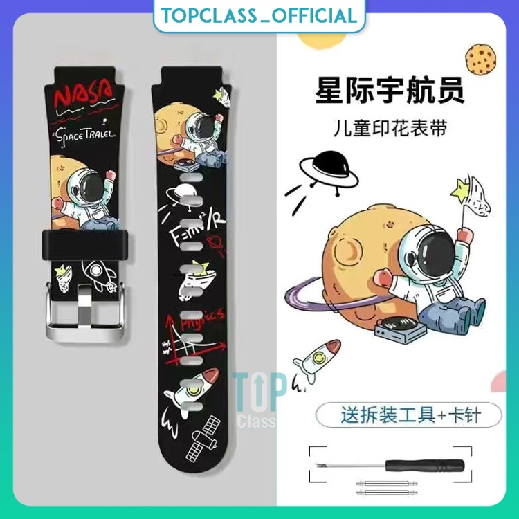 Dây Đeo Silicon Thay Thế Dành Cho Đồng Hồ Thông Minh Wonlex CT11 CT10 Hoạ Tiết Hoạt Hình