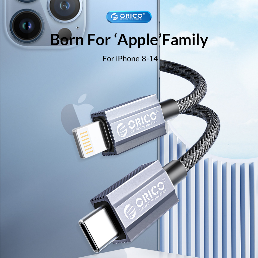 Dây Cáp Sạc Nhanh ORICO PD 29W USB C Sang Lightning PD Type C Cho iPhone 14 Apple