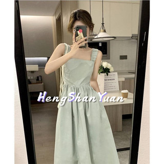 Đầm Cổ Vuông Nhấn Eo Phong Cách Pháp Thiết Kế Mới