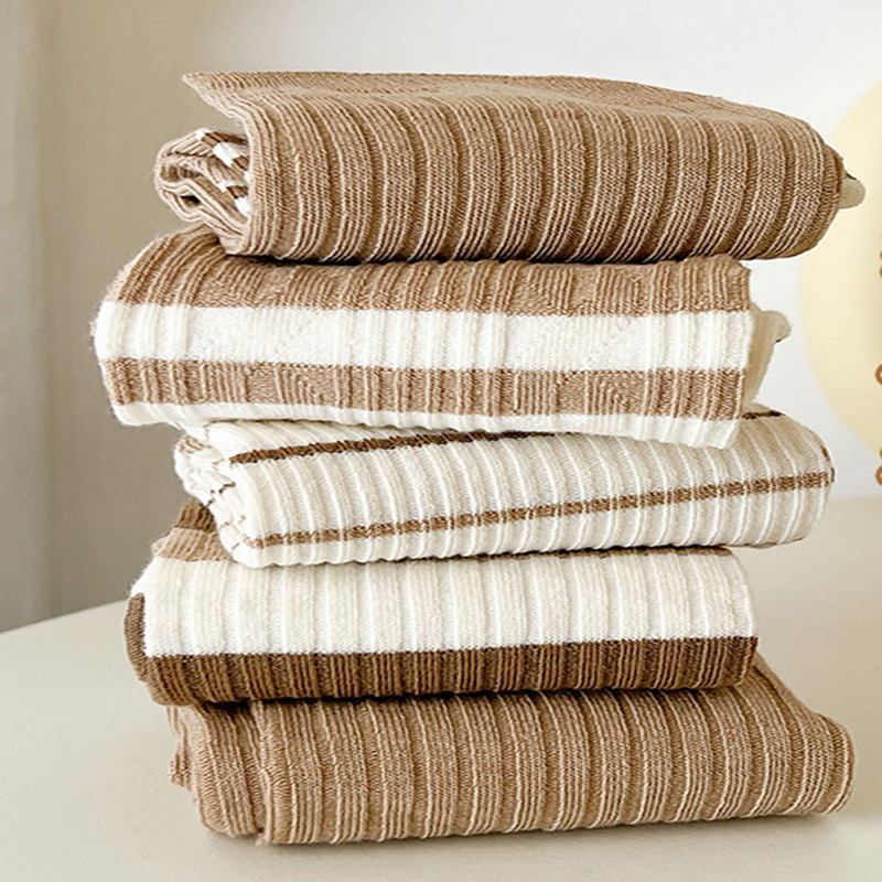 FHYL Vớ Cotton Mềm Thoáng Khí Thoải Mái Họa Tiết Sọc Trắng Phong Cách Nhật Bản Mới Cho Nữ