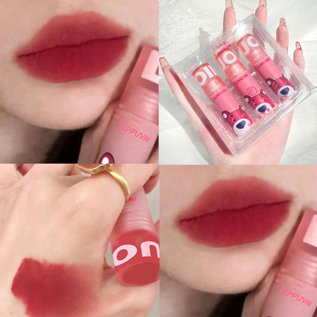 Son kem Herorange gấu dâu đáng yêu nhỏ xinh mềm môi chính hãng