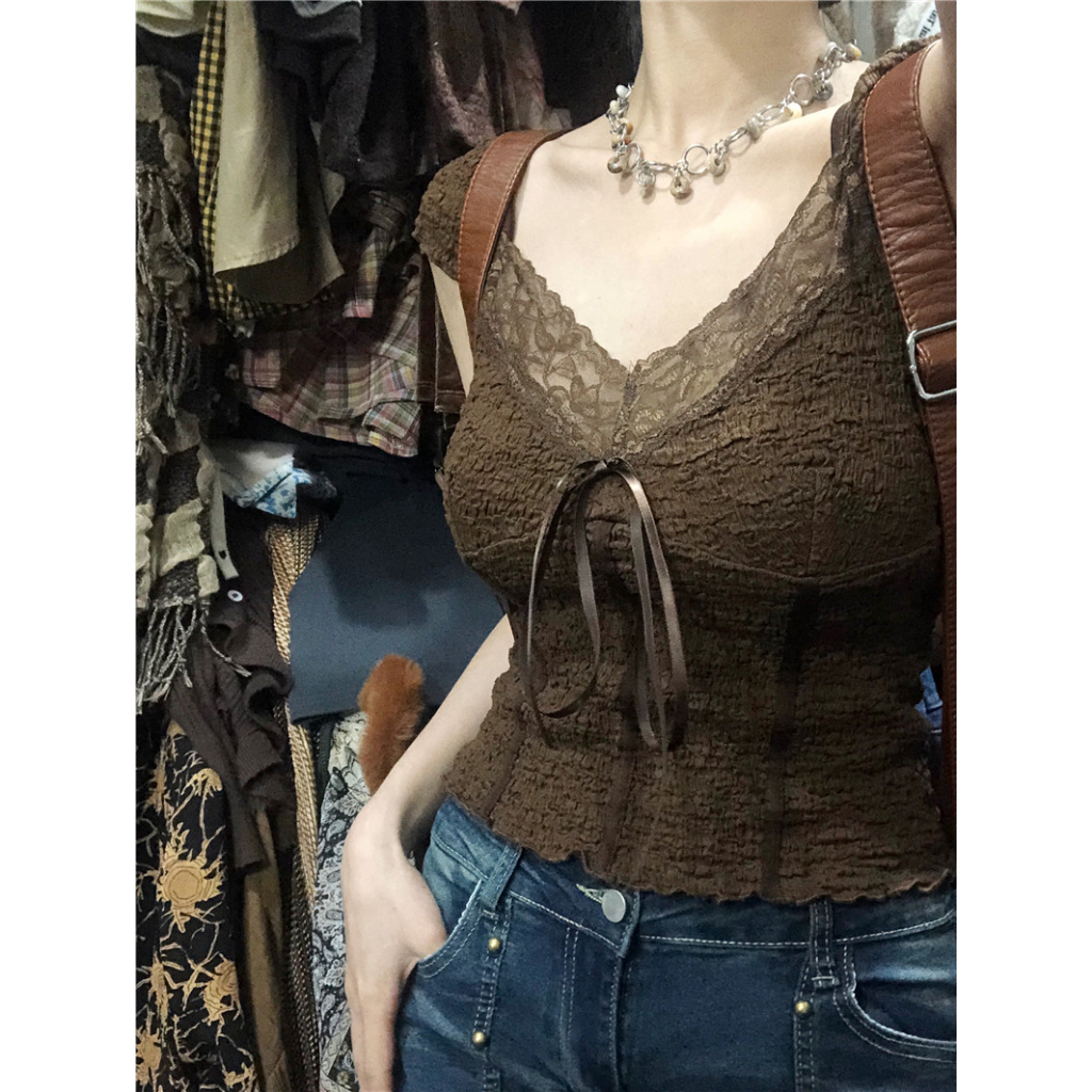 Cocory vn Áo Ren Ngắn Tay Quyến Rũ Cho Nữ