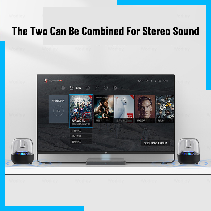 Loa Bluetooth Mini Siêu Trầm Trong Suốt Cho Máy Tính / Laptop