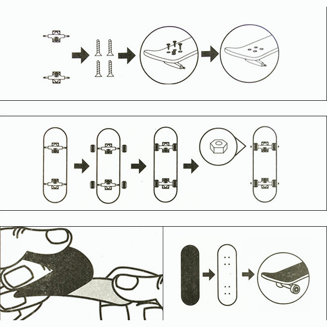 Havejoy Fingerboard 30mm Ván Trượt Ngón Tay Mini 5 Lớp Bằng Gỗ