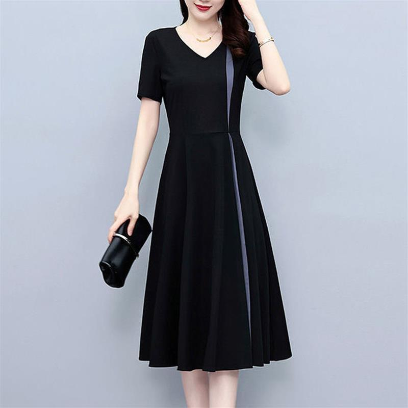 Đầm Đen Dài Tay Ngắn Dáng Ôm Thời Trang Mùa Hè Xinh Xắn Cho Nữ
