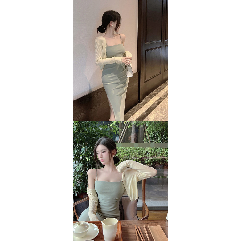 Đầm Hai Dây Dáng Ôm Phong Cách Hoàng Gia Thời Trang Mới 2023 Cho Nữ