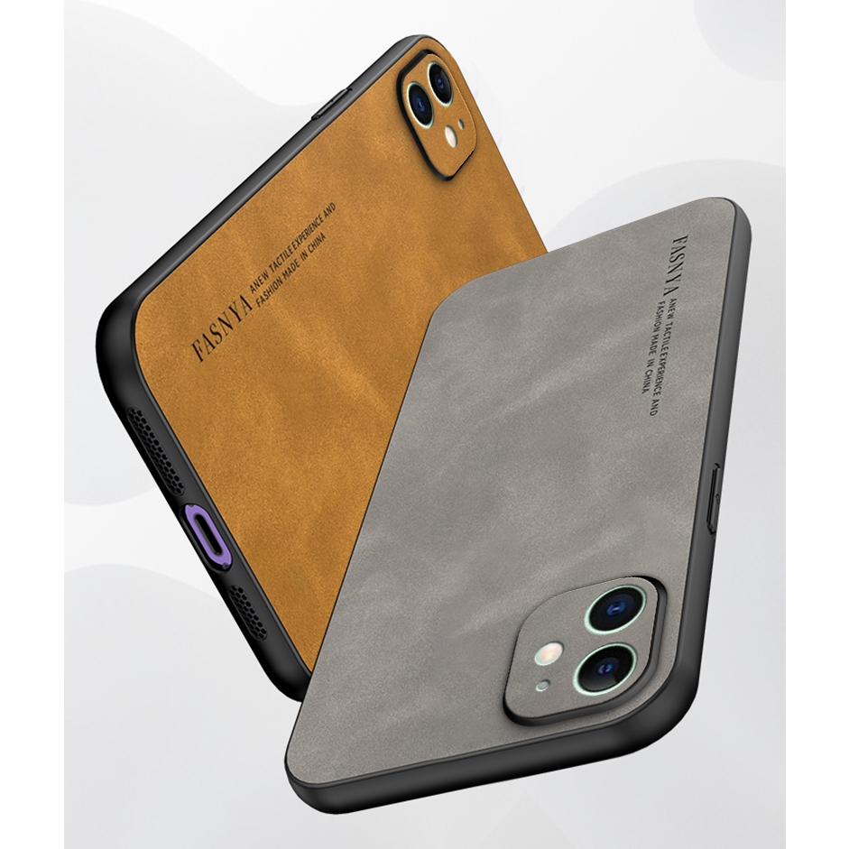 ốp lưng điện thoại kinh doanh Cashmere Tương thích với Cho iPhone 11 Pro Max 12 Pro Max X Xs Max XR Ốp cứng PC bảng nối đa năng chống vân tay đơn giản case