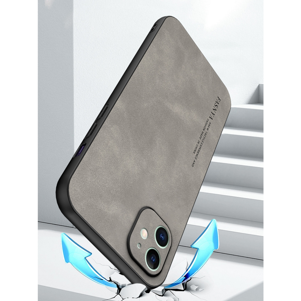 ốp lưng điện thoại kinh doanh Cashmere Tương thích với Cho iPhone 11 Pro Max 12 Pro Max X Xs Max XR Ốp cứng PC bảng nối đa năng chống vân tay đơn giản case