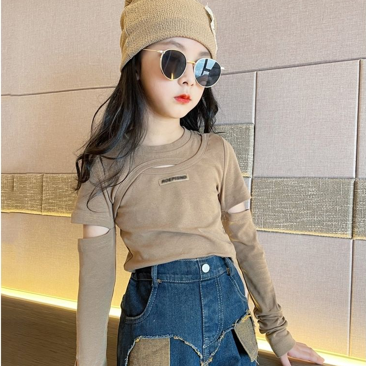 ~ Áo Thun Tay Dài Phong Cách Thời Trang Mới 2023 Kích Thước Vừa Và Lớn Phù Hợp Với Trẻ Em