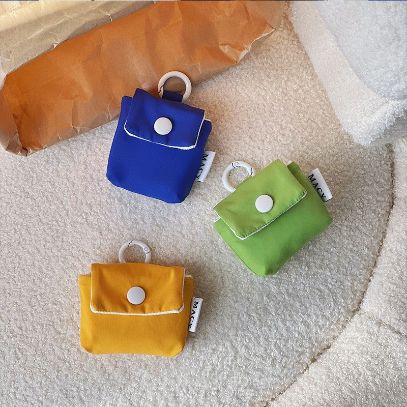 Vỏ Bảo Vệ Hộp Sạc Tai nghe không dây Airpods Pro 1 / 2 / 3 Chất Liệu Mềm Phong Cách Hàn Quốc Kèm Móc