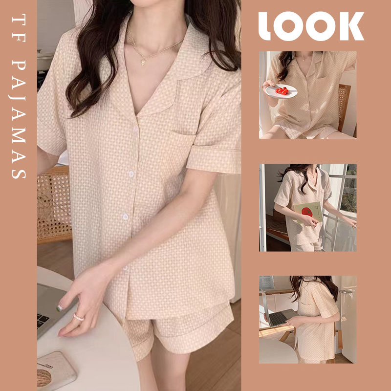 Bộ đồ ngủ EGHY pijama tay ngắn phong cách thời trang mới 2023