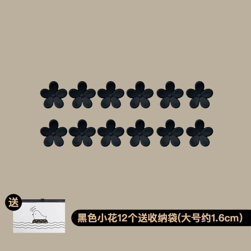 Bộ 24 Kẹp Tóc mini Hình Hoa / Thỏ Màu Đen Phong Cách Hàn Quốc 2024 Cho Nữ