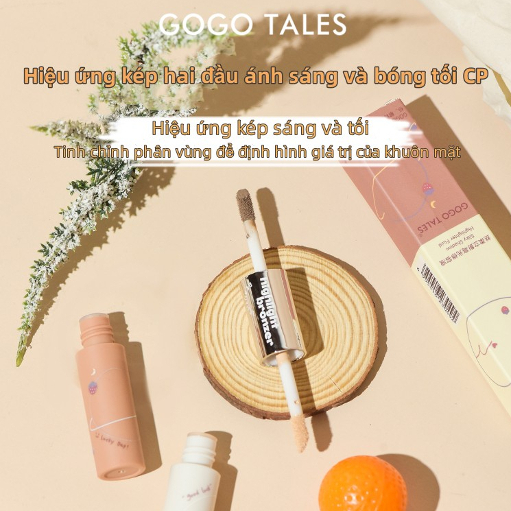 Thỏi Phấn Mắt Gogo Dạng Lỏng Hai Màu Bóng Cao Sửa Chữa Mũi