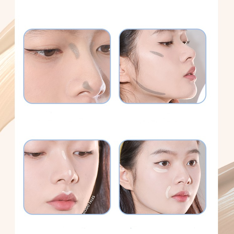 Thỏi Phấn Mắt Gogo Dạng Lỏng Hai Màu Bóng Cao Sửa Chữa Mũi