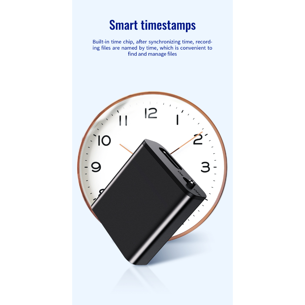 Máy Ghi Âm Giọng Nói Mini Thông Minh Có Nam Châm HD Giảm Tiếng Ồn Mp3 OTG