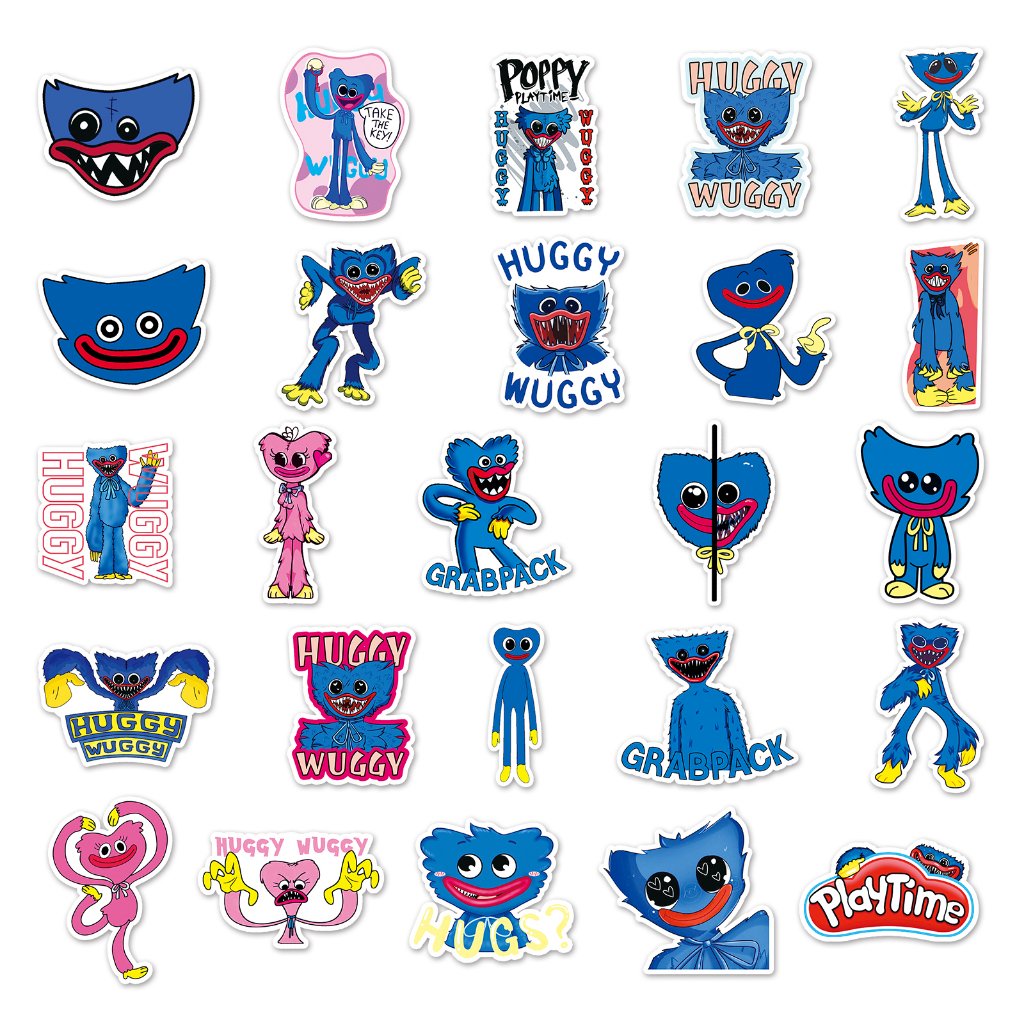 Bộ 50 Miếng Dán Chống Thấm Nước Hình Thời Gian Vui Nhộn Trang Trí Xe Hơi / Nhà Cửa