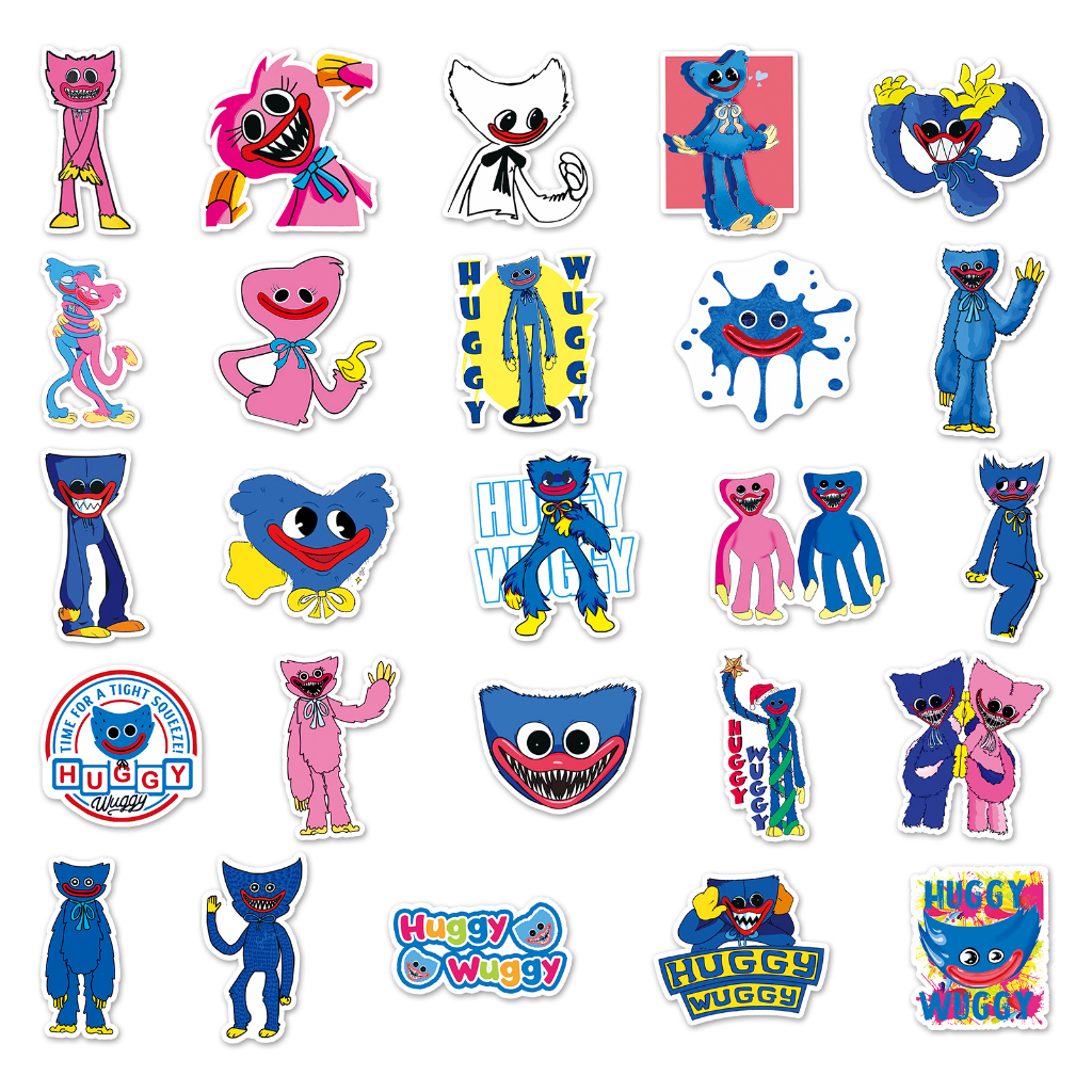 Bộ 50 Miếng Dán Chống Thấm Nước Hình Thời Gian Vui Nhộn Trang Trí Xe Hơi / Nhà Cửa