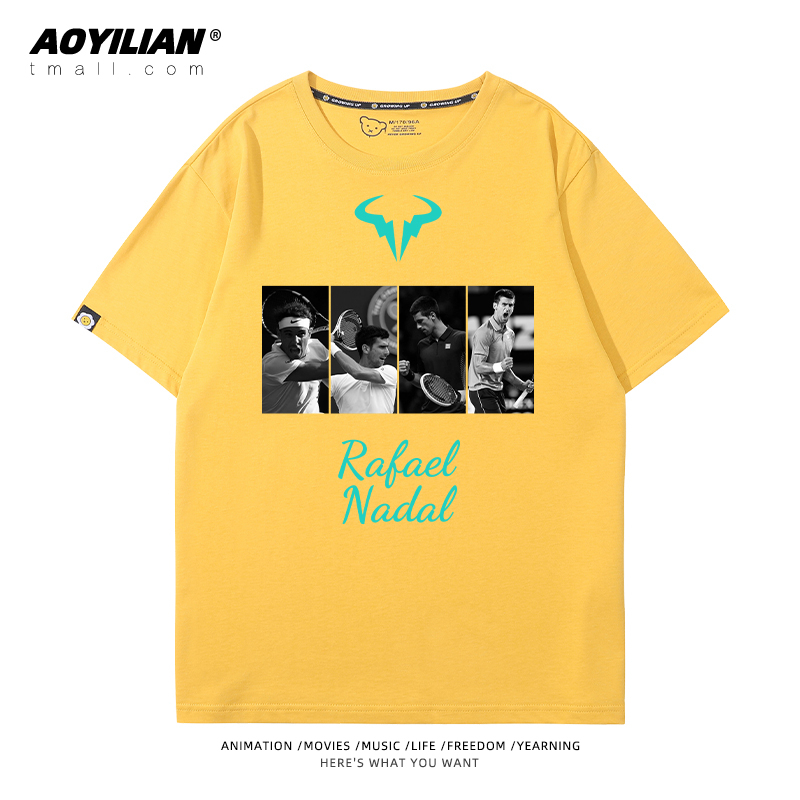 Hàng sẵn có Federer Unisex Tennis Training Comfort Top Soft Premium 100% Cotton Tay Ngắn Nam Plus Si