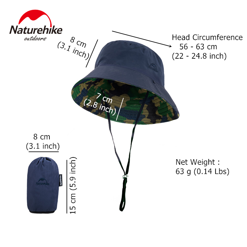 Nón Tai Bèo Naturehike Chống Tia UV / Gió Tiện Dụng Mang Theo Câu Cá / Du Lịch