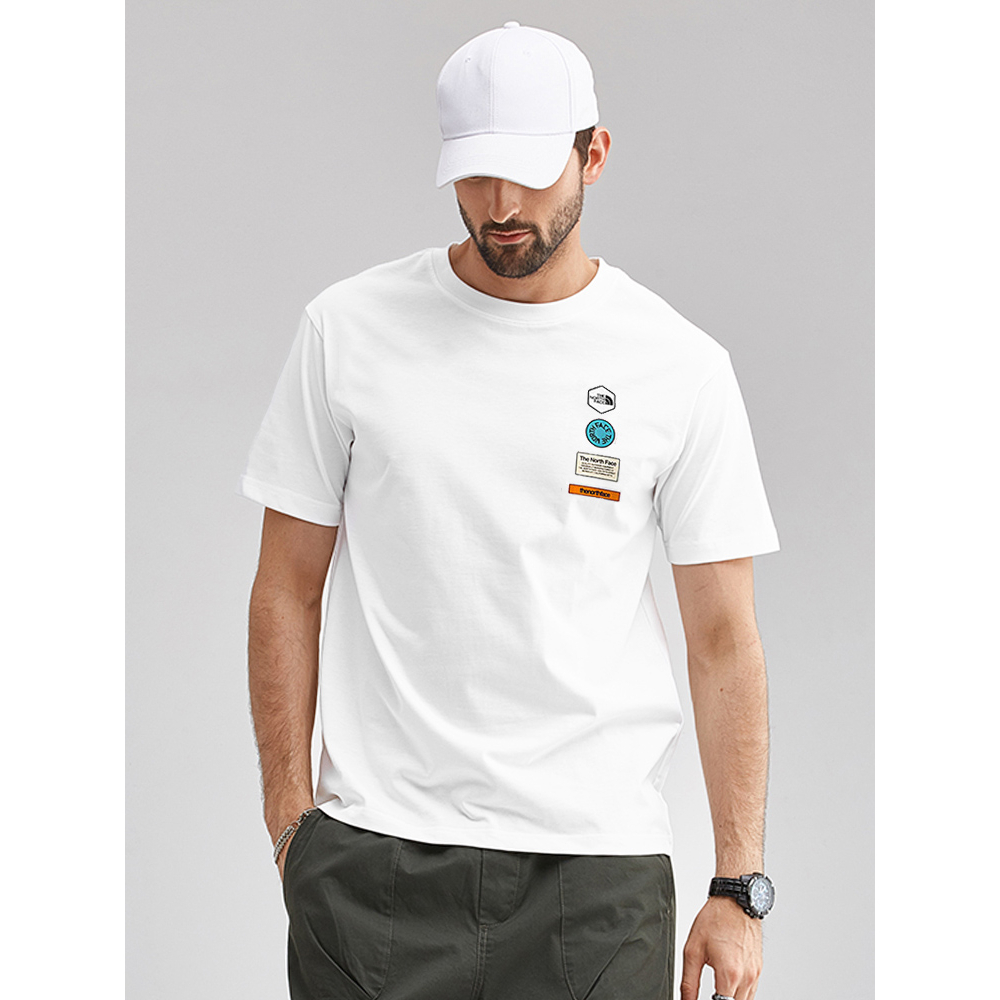 The North Face Áo Thun Cotton Ngắn Tay Thoáng Khí Thoải Mái Dành Cho Nam