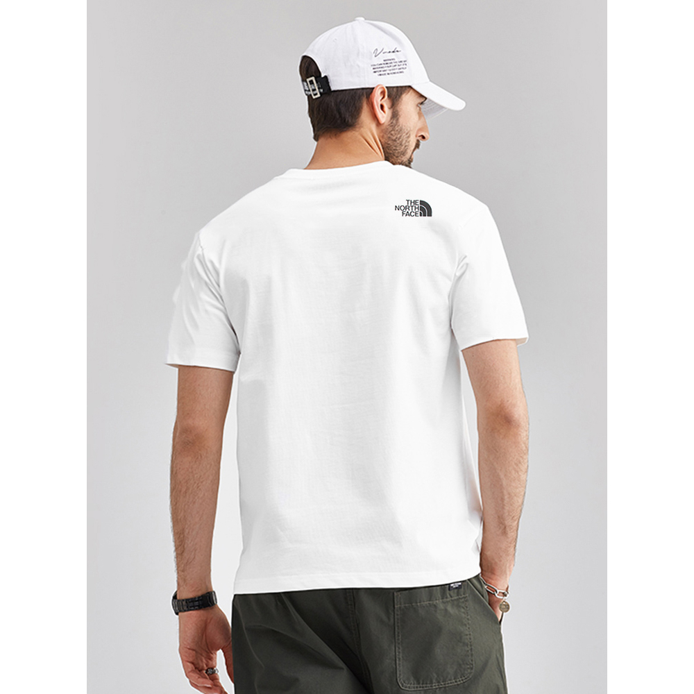 The North Face Áo Thun Cotton Ngắn Tay Thoáng Khí Thoải Mái Dành Cho Nam