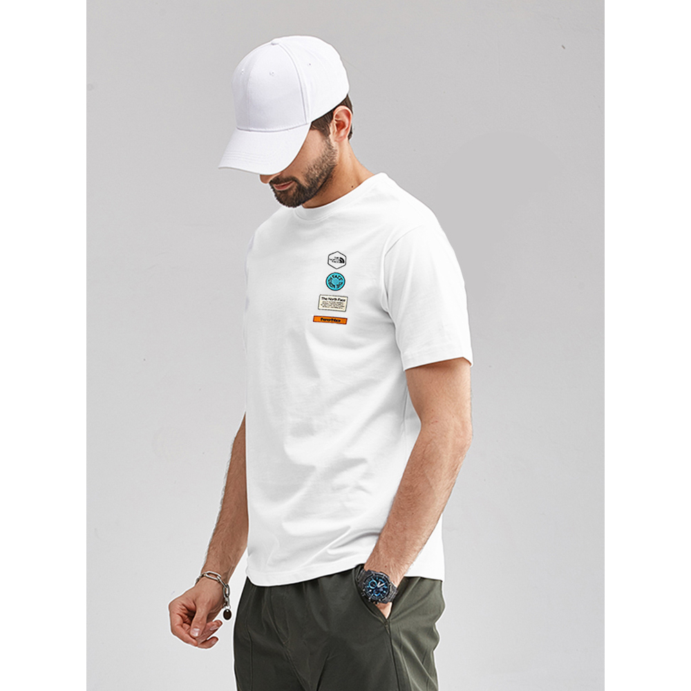 The North Face Áo Thun Cotton Ngắn Tay Thoáng Khí Thoải Mái Dành Cho Nam