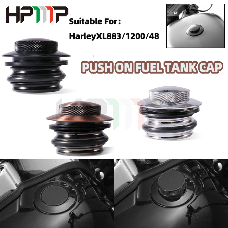 Nắp Bình Xăng Kèm Ốc Vít Cho Xe Mô Tô Harley Sportster XL883 XL1200 Dyna FXD