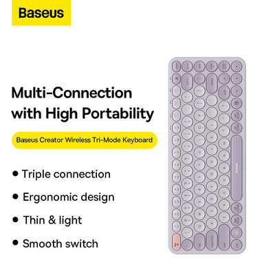 Bàn Phím ba chế độ Không Dây Bàn phím Baseus Bluetooth Thiết Kế Tiện Dụng Với Độ Bền Cao