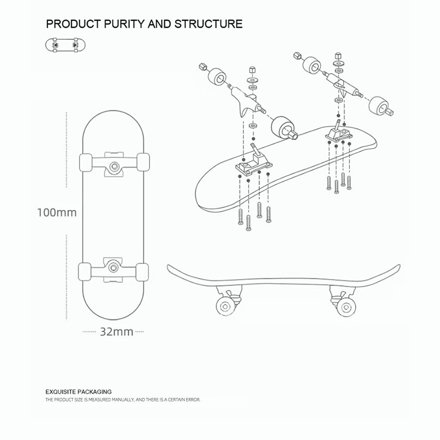 Havejoy 32mm Fingerboard Ván Trượt Ngón Tay Havejoy 32mm Chuyên Nghiệp