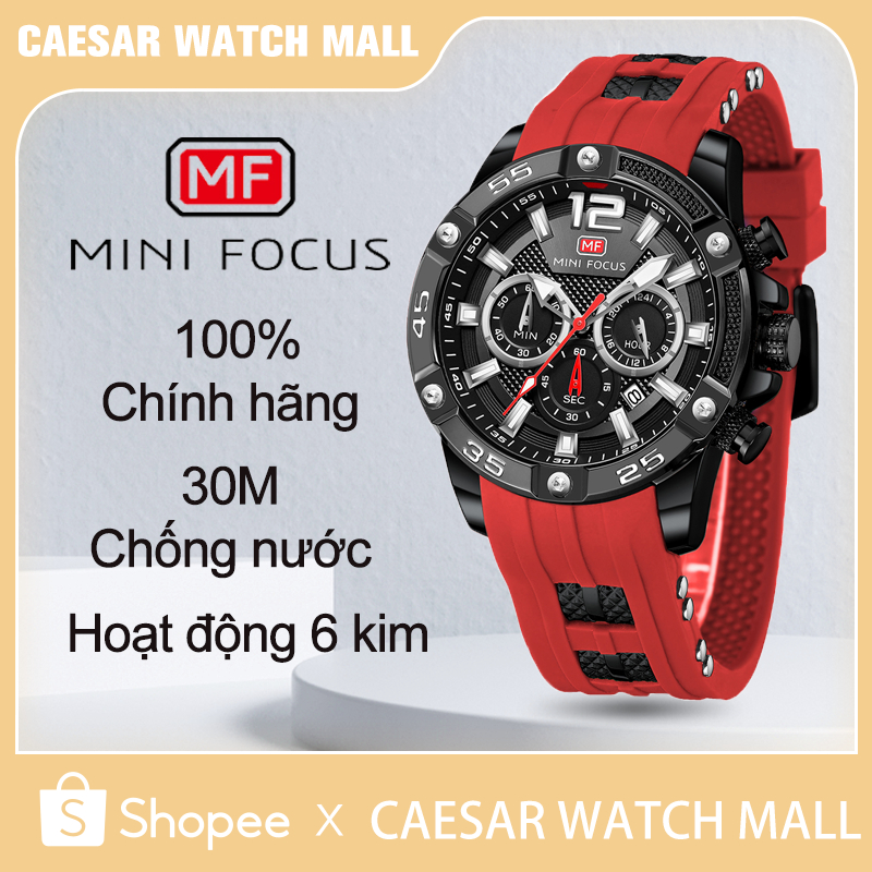 Đồng hồ thể thao nam MINI FOCUS 0349G chính hãng Đồng hồ thể thao nam cao cấp đồng hồ nam cao cấp không thấm nước ánh sáng ban đêm đồng hồ thạch anh đồng hồ thời gian đa chức năng đồng hồ dây đeo silicone