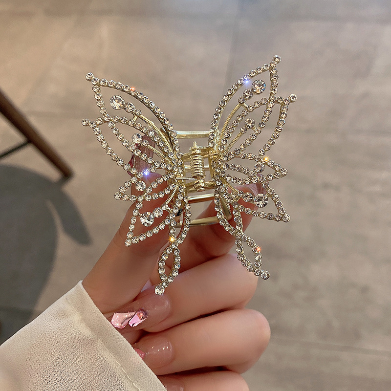 Kẹp Tóc Hình Bướm Đính Đá / Ngọc Trai Phong Cách Hàn Quốc Thanh Lịch