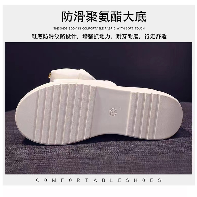 Dép Sandal Đế Xuồng Dày 10cm Tăng Chiều Cao Dành Cho Cô Dâu