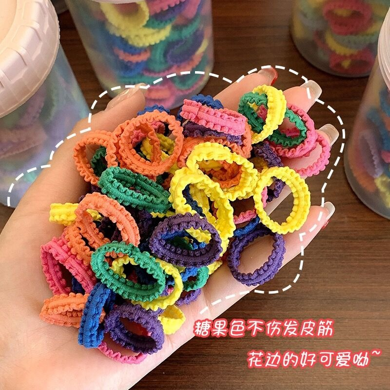 Hộp 1000 Dây Buộc Tóc Co Giãn Nhiều Màu Sắc Thời Trang 2023 Cho Bé Gái