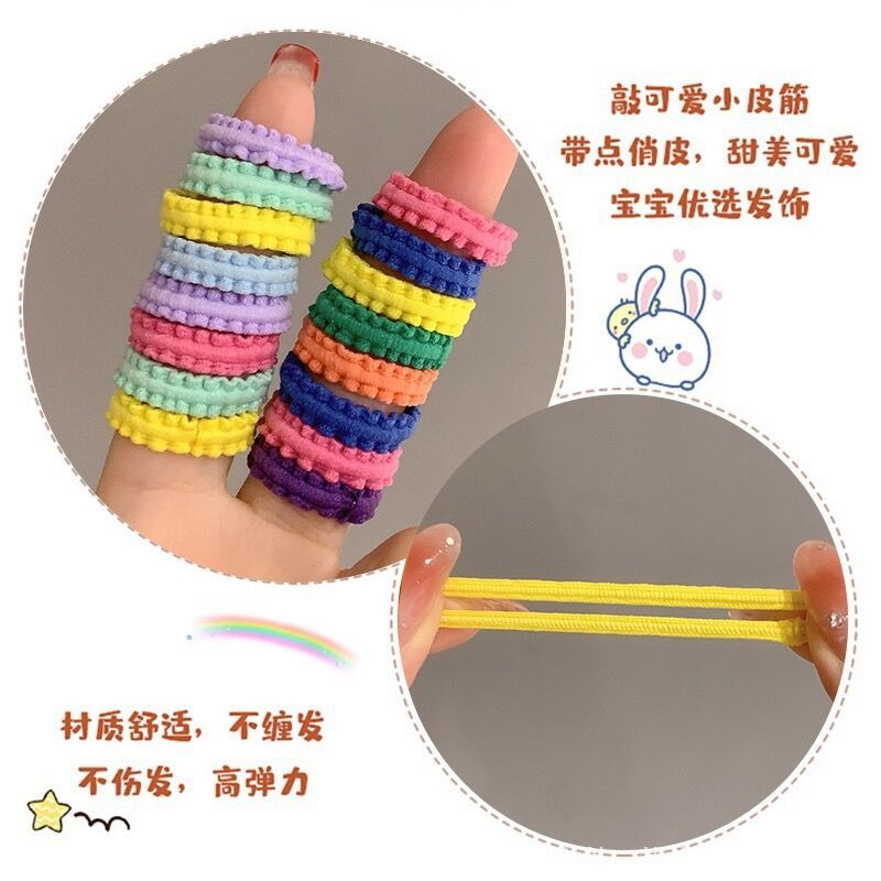 Hộp 1000 Dây Buộc Tóc Co Giãn Nhiều Màu Sắc Thời Trang 2023 Cho Bé Gái