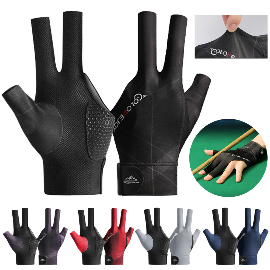 🔥Bán nóng🔥COD Găng Tay 3 Ngón Chơi Bida Cho Nam Và Nữ，Găng tay bi-a chuyên nghiệp, găng tay chơi bi-a, chống trơn trượt và chống mài mòn，găng tay bi da
