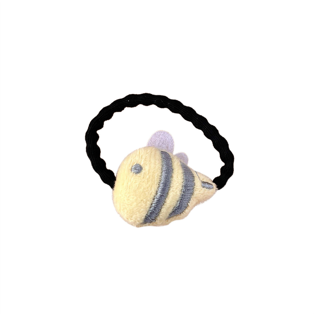 Dây Cột Tóc Lông Nhung Mềm Mại Hình Động Vật Hoạt Hình Dễ Thương Cho Bé Gái